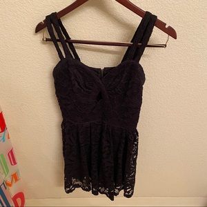 Black Lace Romper